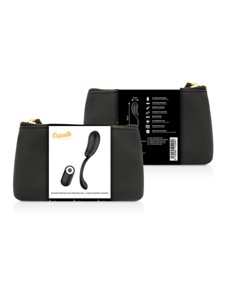 COQUETTE HUEVO CONTROL REMOTO RECARGABLE NEGRO GOLD