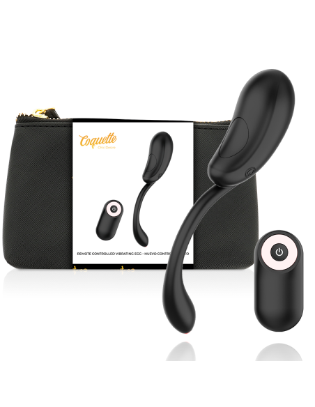 COQUETTE HUEVO CONTROL REMOTO RECARGABLE NEGRO GOLD