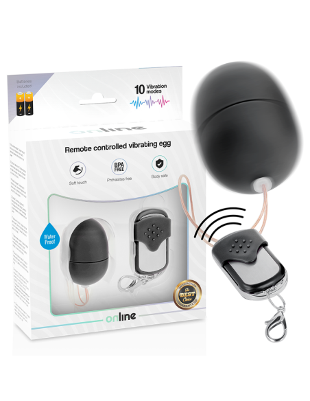 ONLINE HUEVO VIBRADOR CONTROL REMOTO S BLACK