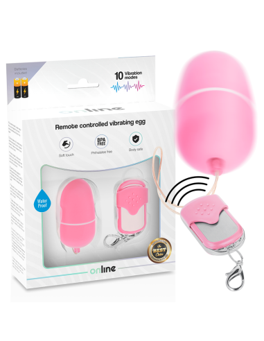 ONLINE HUEVO VIBRADOR CONTROL REMOTO M ROSA