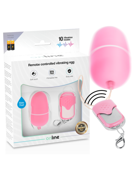 ONLINE HUEVO VIBRADOR CONTROL REMOTO M ROSA