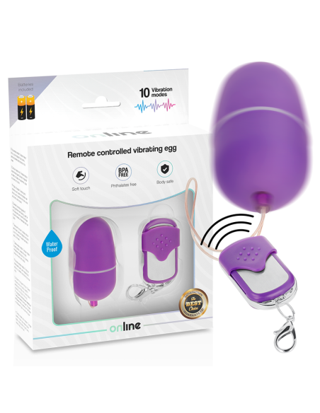 ONLINE HUEVO VIBRADOR CONTROL REMOTO M LILA