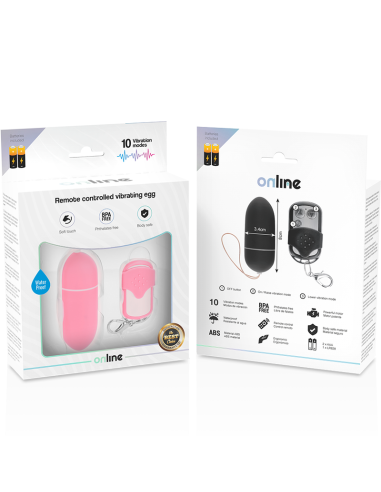 ONLINE HUEVO VIBRADOR CONTROL REMOTO L ROSA