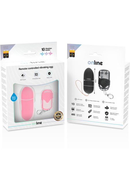 ONLINE HUEVO VIBRADOR CONTROL REMOTO L ROSA