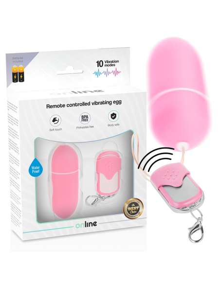 ONLINE HUEVO VIBRADOR CONTROL REMOTO L ROSA