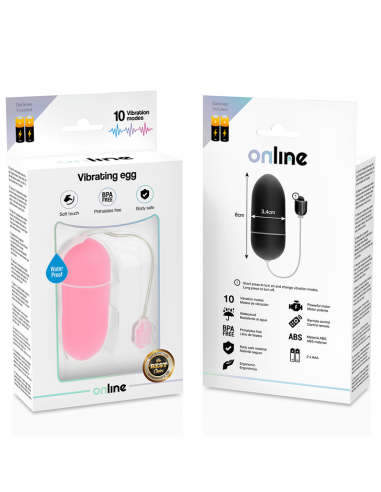 ONLINE HUEVO VIBRADOR WATERPROOF ROSA