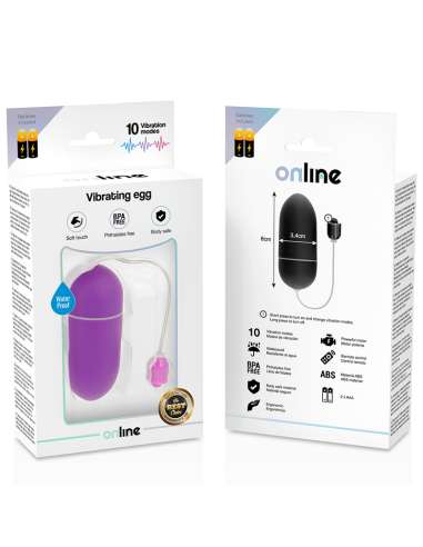 ONLINE HUEVO VIBRADOR WATERPROOF LILA
