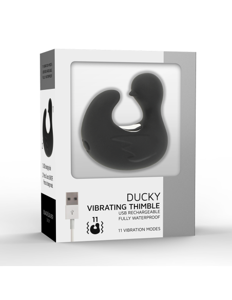 BLACKSILVER DEDAL ESTIMULADOR DE SILICONA RECARGABLE DUCKYMANIA