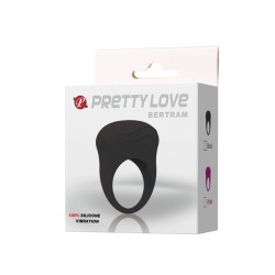 PRETTY LOVE BERTRAM ANILLO VIBRADOR NEGRO 2