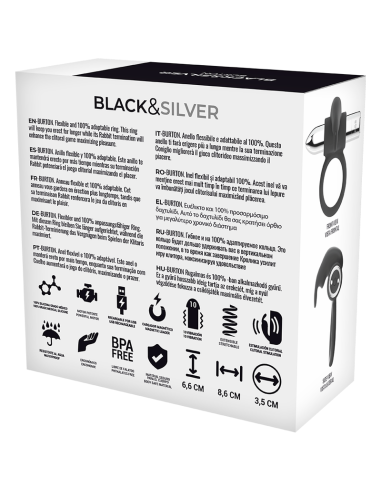 BLACKSILVER BURTON ANILLO RECARGABLE 10 MODOS VIBRACION