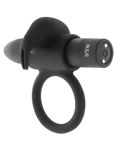 BLACKSILVER BURTON ANILLO RECARGABLE 10 MODOS VIBRACION NEGRO