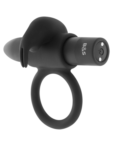 BLACKSILVER BURTON ANILLO RECARGABLE 10 MODOS VIBRACION NEGRO