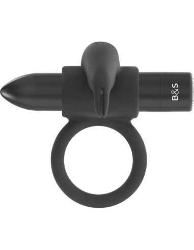 BLACKSILVER BURTON ANILLO RECARGABLE 10 MODOS VIBRACION NEGRO