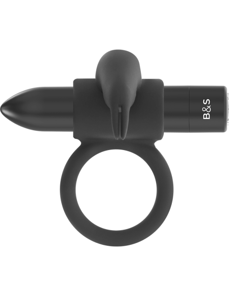 BLACKSILVER BURTON ANILLO RECARGABLE 10 MODOS VIBRACION NEGRO