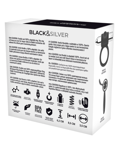 BLACKSILVER CAMERON ANILLO RECARGABLE 10V SILVER