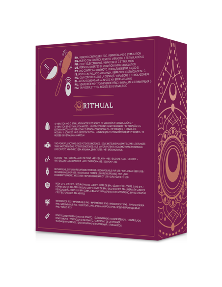 RITHUAL PRIYA HUEVO CONTROL REMOTO G SPOT VIBRACIoN