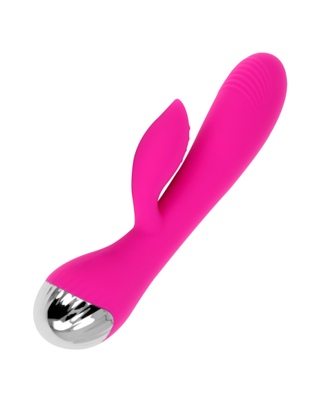 OHMAMA VIBRADOR RECARGABLE CON RABBIT 10 MODOS DE VIBRACIoN 19 CM