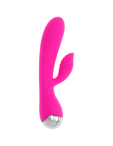 OHMAMA VIBRADOR RECARGABLE CON RABBIT 10 MODOS DE VIBRACIoN 19 CM