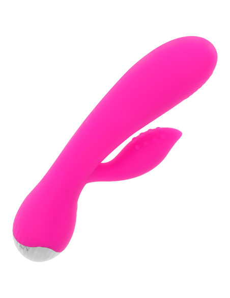 OHMAMA VIBRADOR RECARGABLE CON RABBIT 10 MODOS DE VIBRACIoN 19 CM