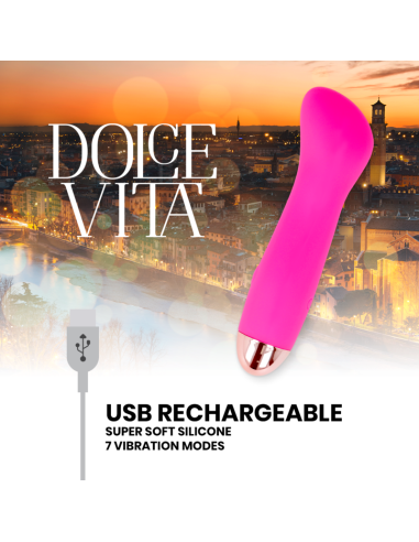 DOLCE VITA VIBRADOR RECARGABLE ONE ROSA 7 VELOCIDADES
