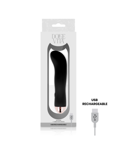 DOLCE VITA VIBRADOR RECARGABLE TWO NEGRO 7 VELOCIDADES