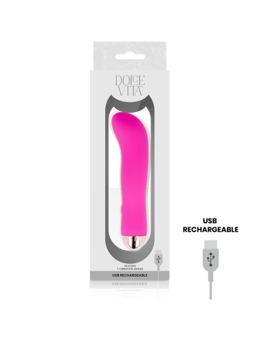 DOLCE VITA VIBRADOR RECARGABLE TWO ROSA 7 VELOCIDADES