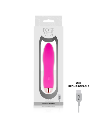 DOLCE VITA VIBRADOR RECARGABLE FOUR ROSA 7 VELOCIDADES