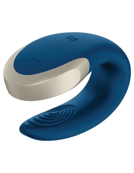 SATISFYER DOUBLE LOVE VIBRADOR PAREJAS LUXURY AZUL