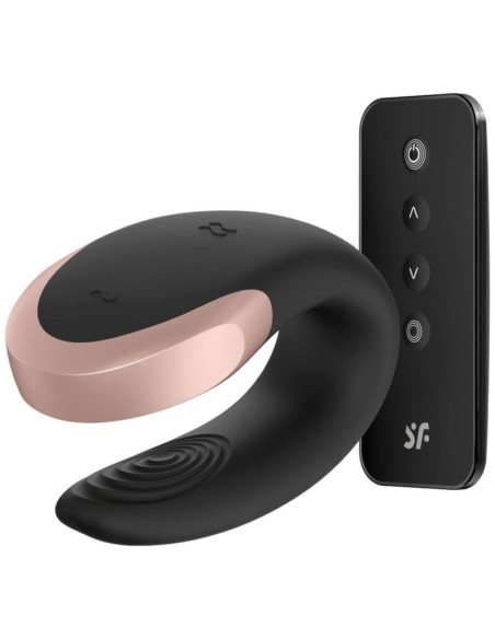 SATISFYER DOUBLE LOVE VIBRADOR PAREJAS LUXURY NEGRO