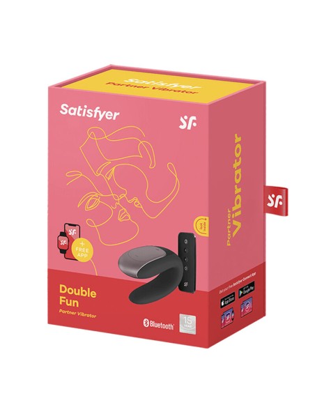 SATISFYER DOUBLE FUN PARTNER VIBRATOR NEGRO