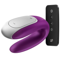 SATISFYER DOUBLE FUN PARTNER VIBRATOR LILA 2