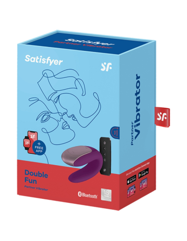 SATISFYER DOUBLE FUN PARTNER VIBRATOR LILA