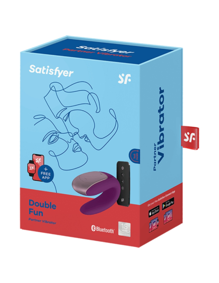 SATISFYER DOUBLE FUN PARTNER VIBRATOR LILA