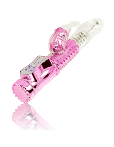 OHMAMA VIBRADOR CON FUNCION ROTACION Y ESTIMULADOR CLITORIS