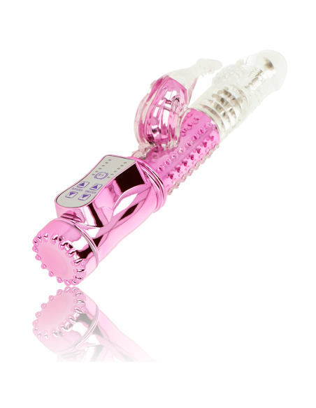 OHMAMA VIBRADOR CON FUNCION ROTACION Y ESTIMULADOR CLITORIS