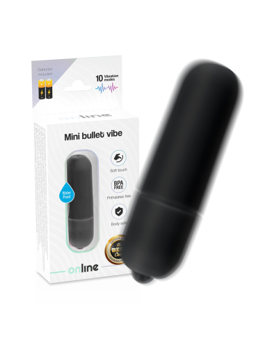 ONLINE MINI BALA VIBRADORA NEGRO