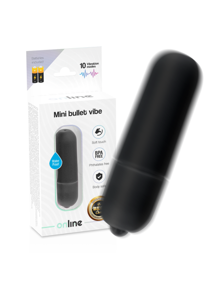 ONLINE MINI BALA VIBRADORA NEGRO