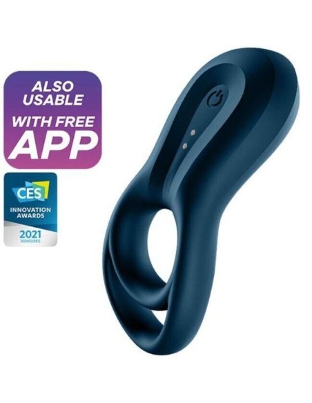 SATISFYER EPIC DUO ANILLO VIBRADOR AZUL
