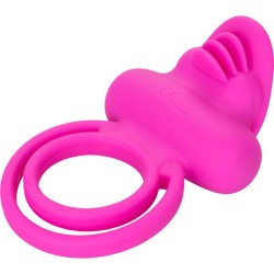 CALEX DUAL CLIT FLICKER ENHANCER DOBLE ANILLO VIBRADOR DE SILICONA ROSA 2