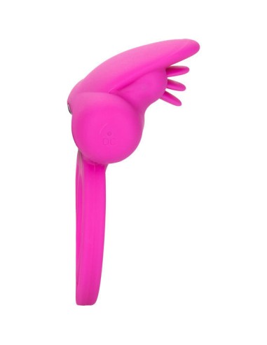 CALEX DUAL CLIT FLICKER ENHANCER DOBLE ANILLO VIBRADOR DE SILICONA ROSA