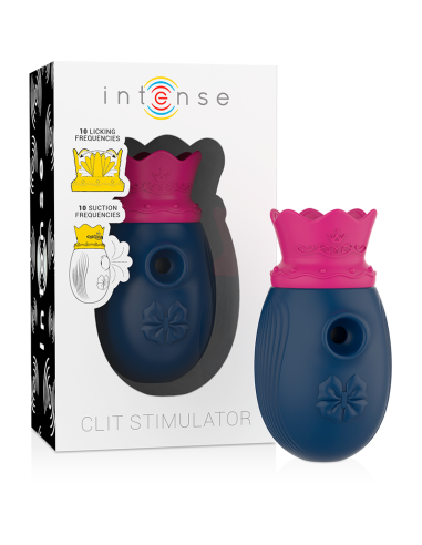 INTENSE ESTIMULADOR CLITORIS 10 MODOS DE SUCCIoN Y LICKING AZUL