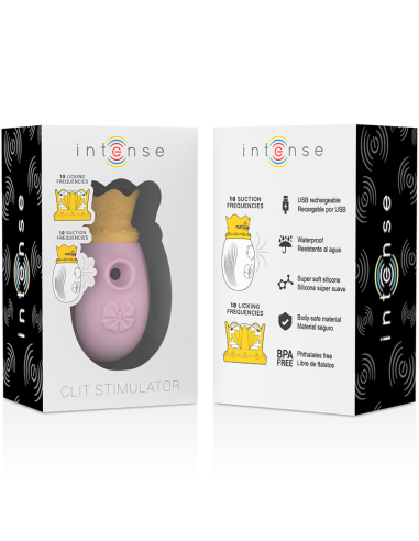 INTENSE ESTIMULADOR CLITORIS 10 MODOS DE SUCCIoN Y LICKING ROSA