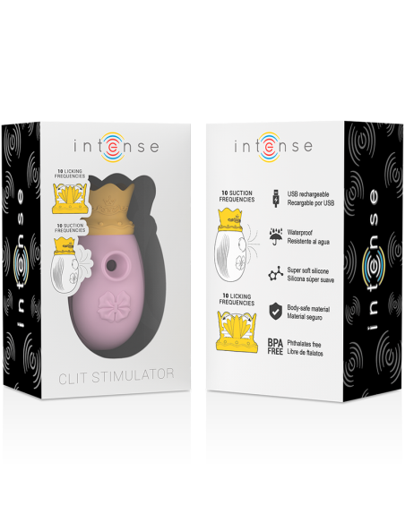 INTENSE ESTIMULADOR CLITORIS 10 MODOS DE SUCCIoN Y LICKING ROSA