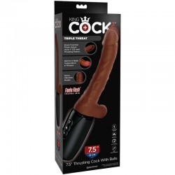 KING COCK PLUS TRIPLE THREAT MARRON 2