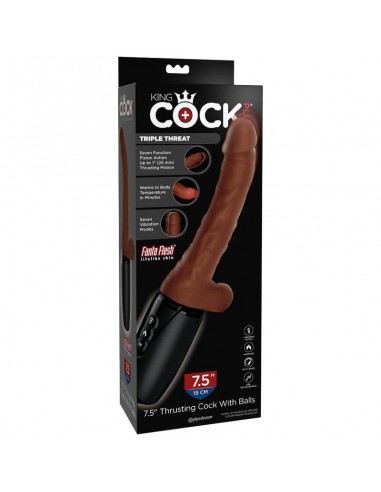 KING COCK PLUS TRIPLE THREAT MARRON