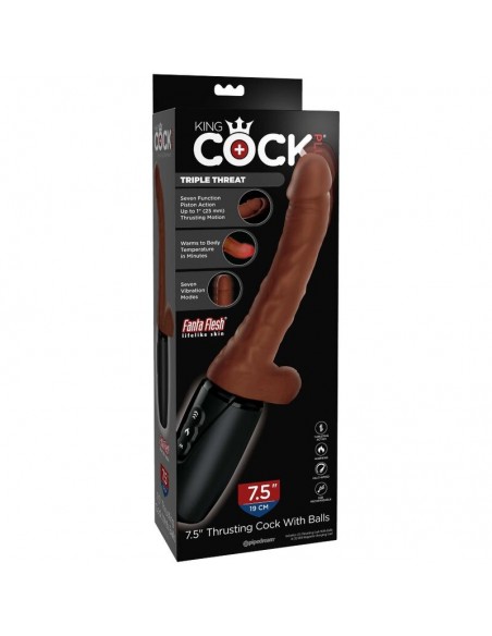 KING COCK PLUS TRIPLE THREAT MARRON