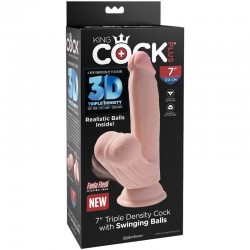 KING COCK PLUS 3D COCK SWINGING BALLS 152 CM NATURAL 2