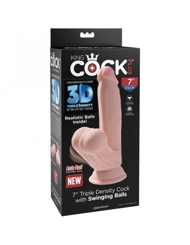 KING COCK PLUS 3D COCK SWINGING BALLS 152 CM NATURAL