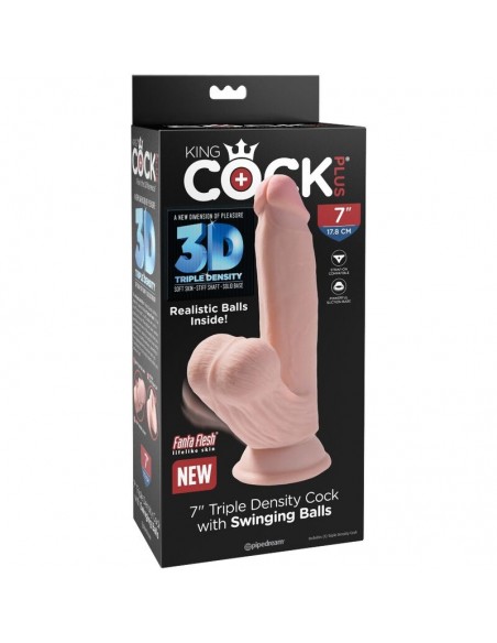 KING COCK PLUS 3D COCK SWINGING BALLS 152 CM NATURAL
