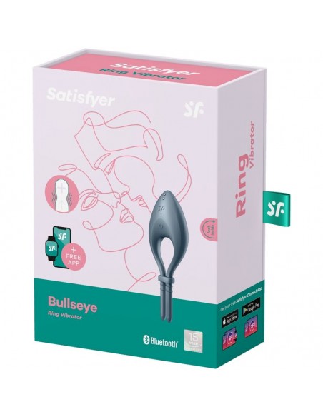 SATISFYER BULLSEYE ANILLO VIBRADOR GRIS